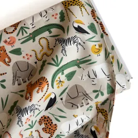 1-2/3 yard Remnant : Cloud9 Organic Cotton - Wild Things Savannah