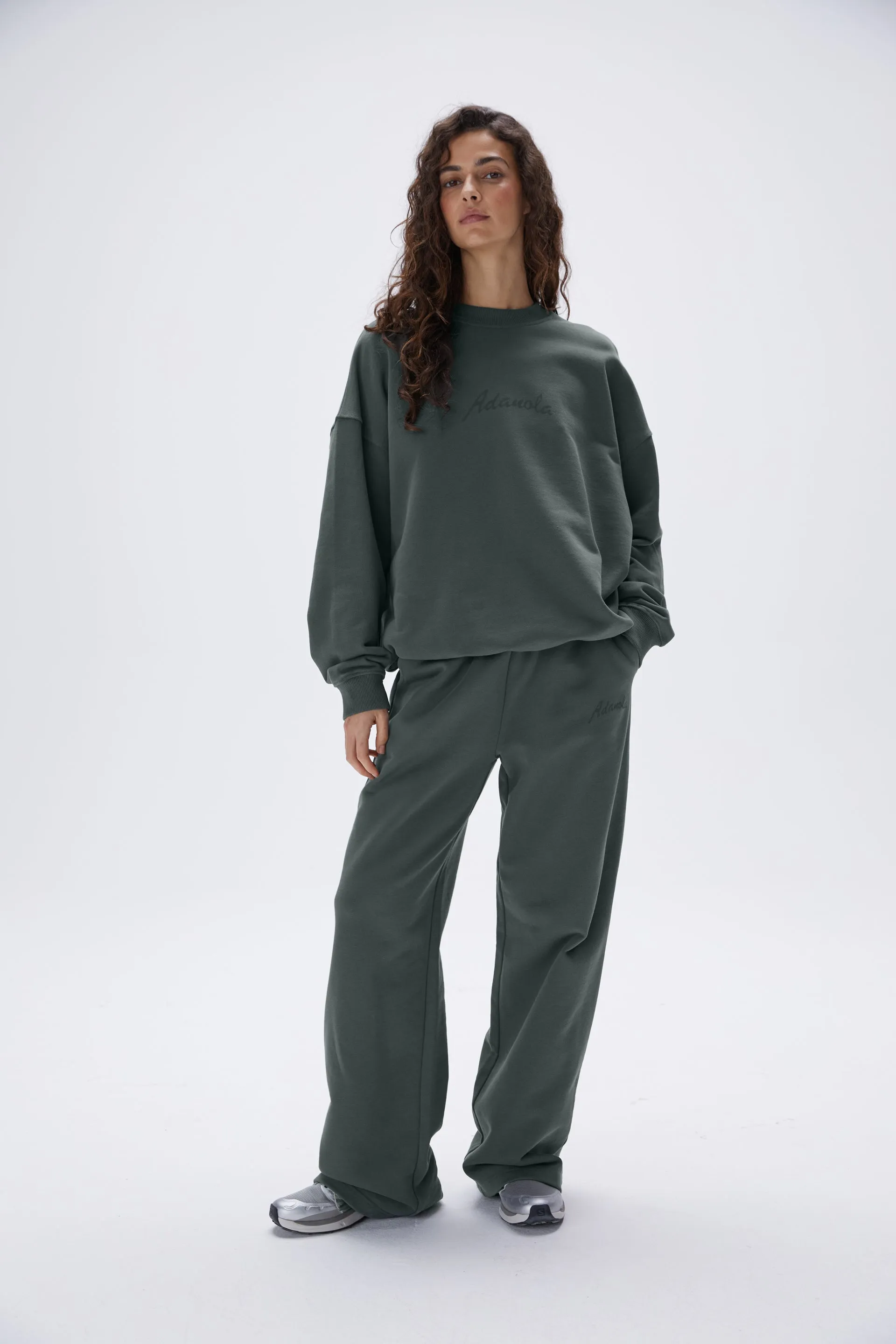 Cozy Oversized Mineral Green Freehand Sweatshirt