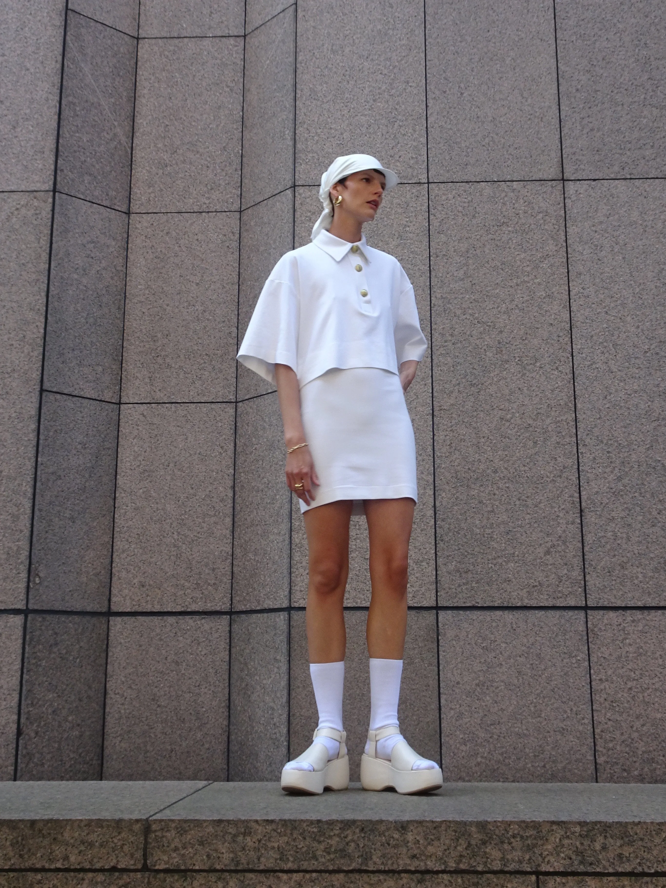 Tapered Mini Skirt