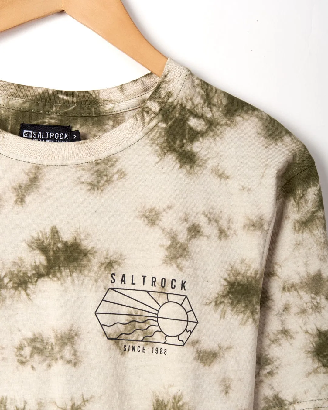 Vantage Outline - Mens Tie Dye T-Shirt - Green