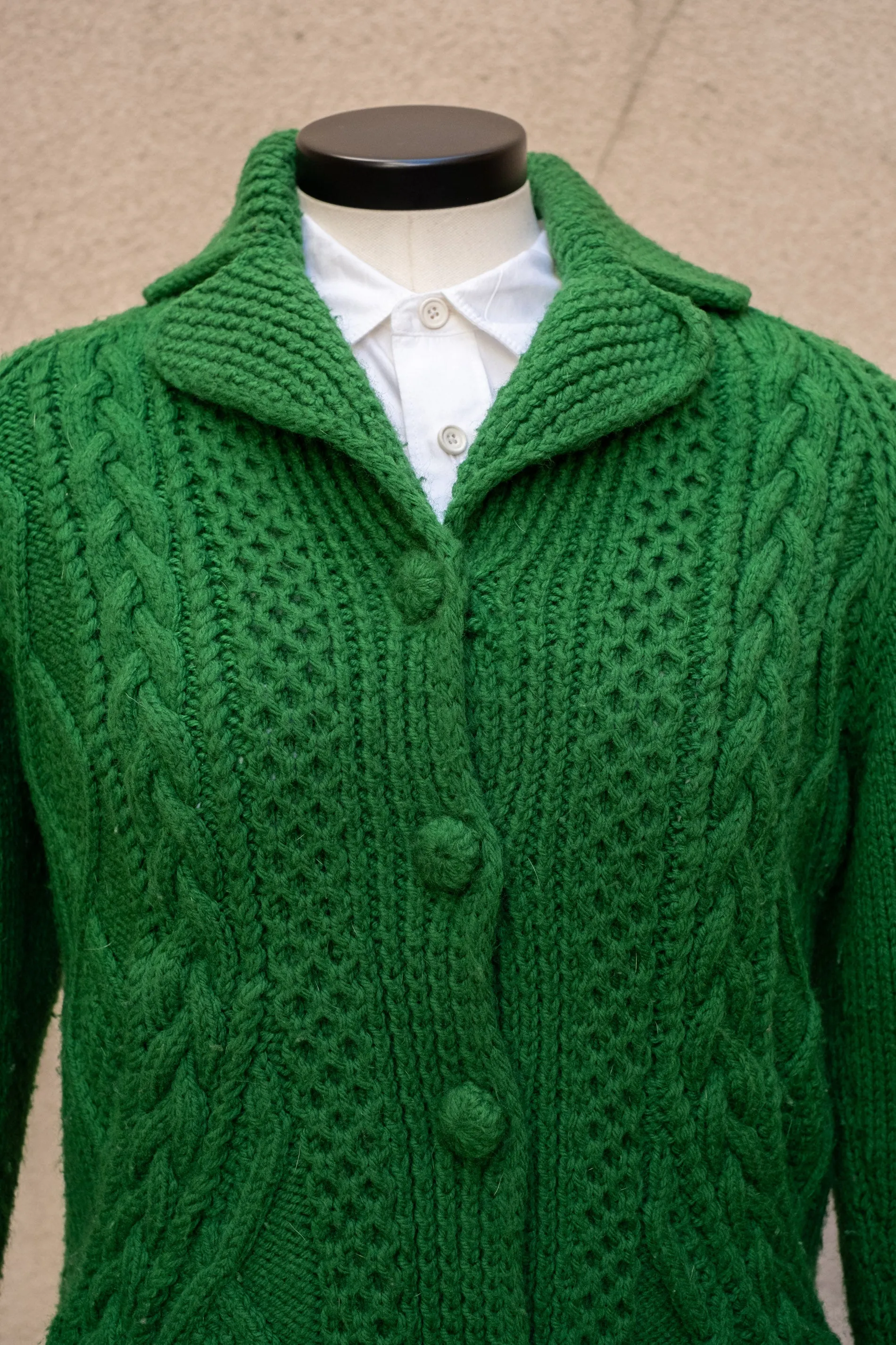 Vintage Wool Cable Knit Cardigan