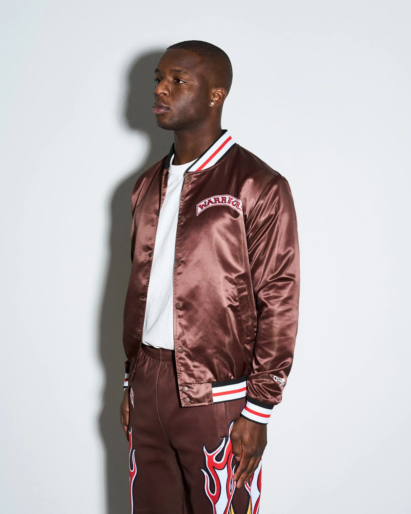 Warriors Crest Satin Jacket